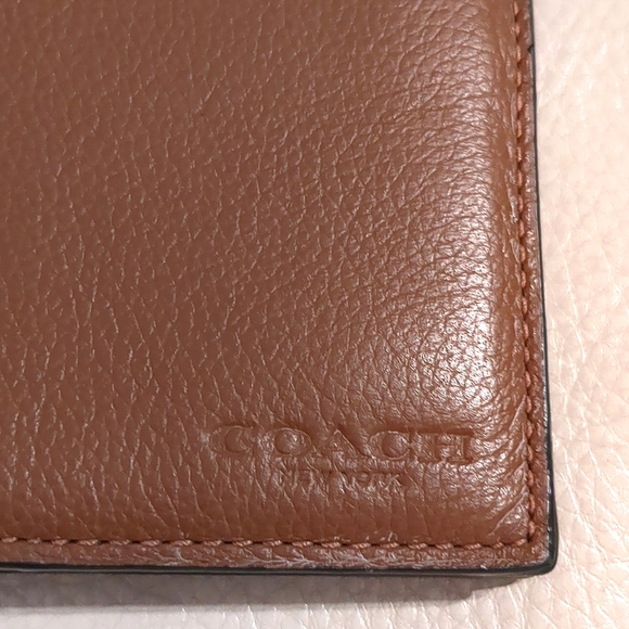 Coach mens compact Sport calf leather wallet - Picture 8 of 16